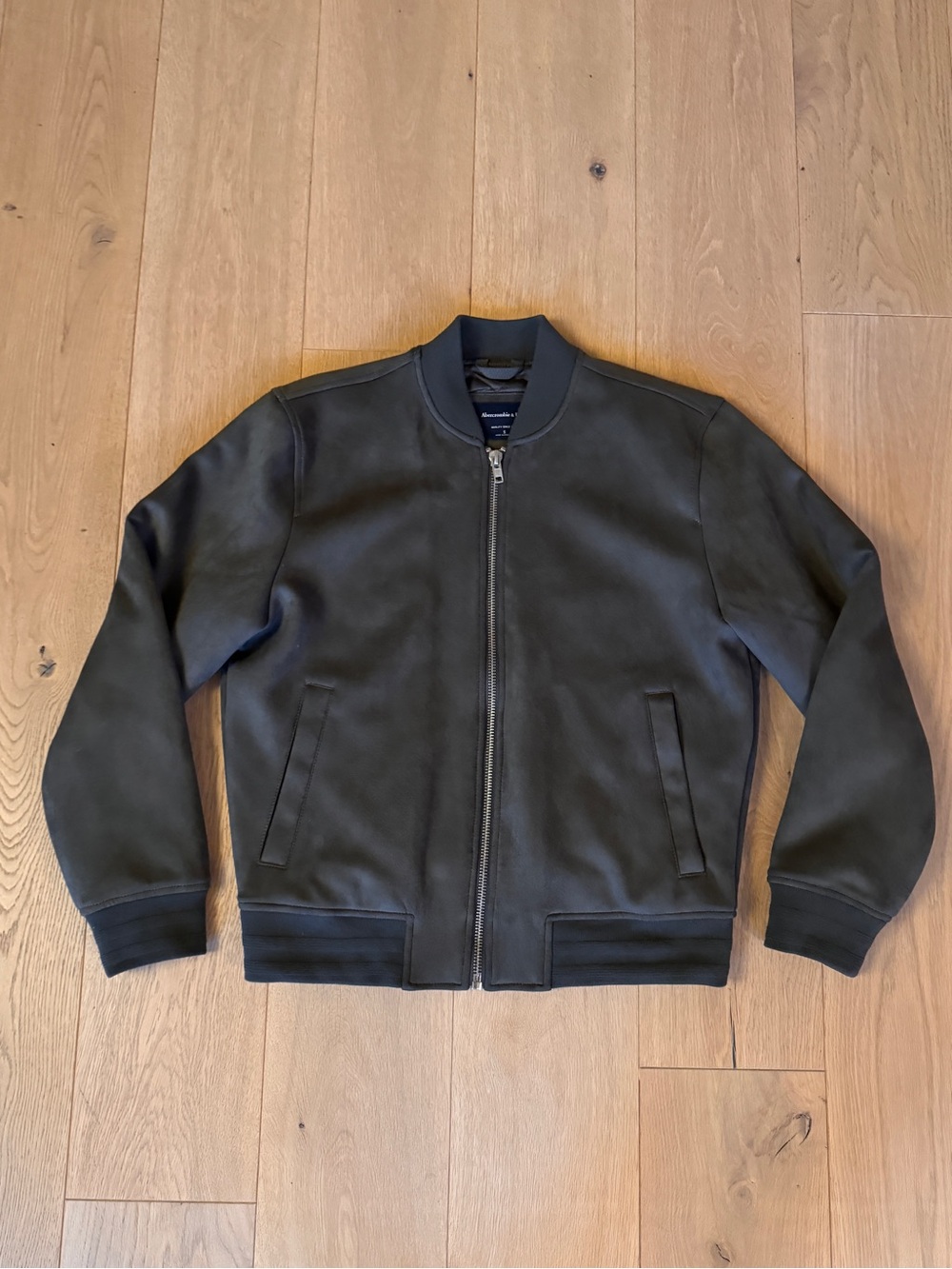 Men's A&F Suede Bomber Jacket (S)